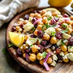 Feta & Cranberry Chickpeas with Lemon Vinaigrette
