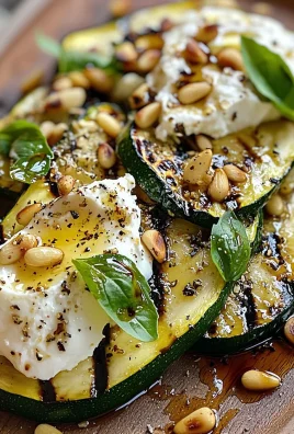 Grilled Zucchini with Burrata and Pine Nuts