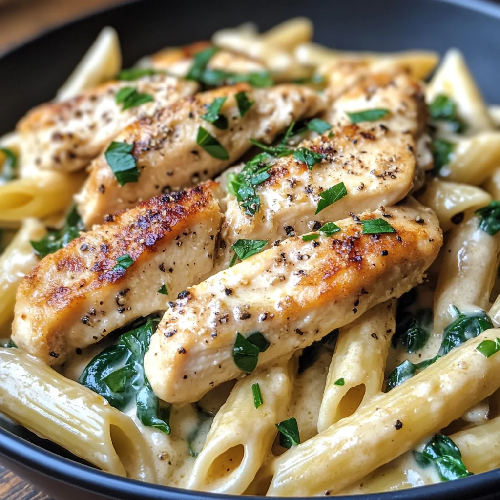 Healthy Garlic Parmesan Chicken Pasta