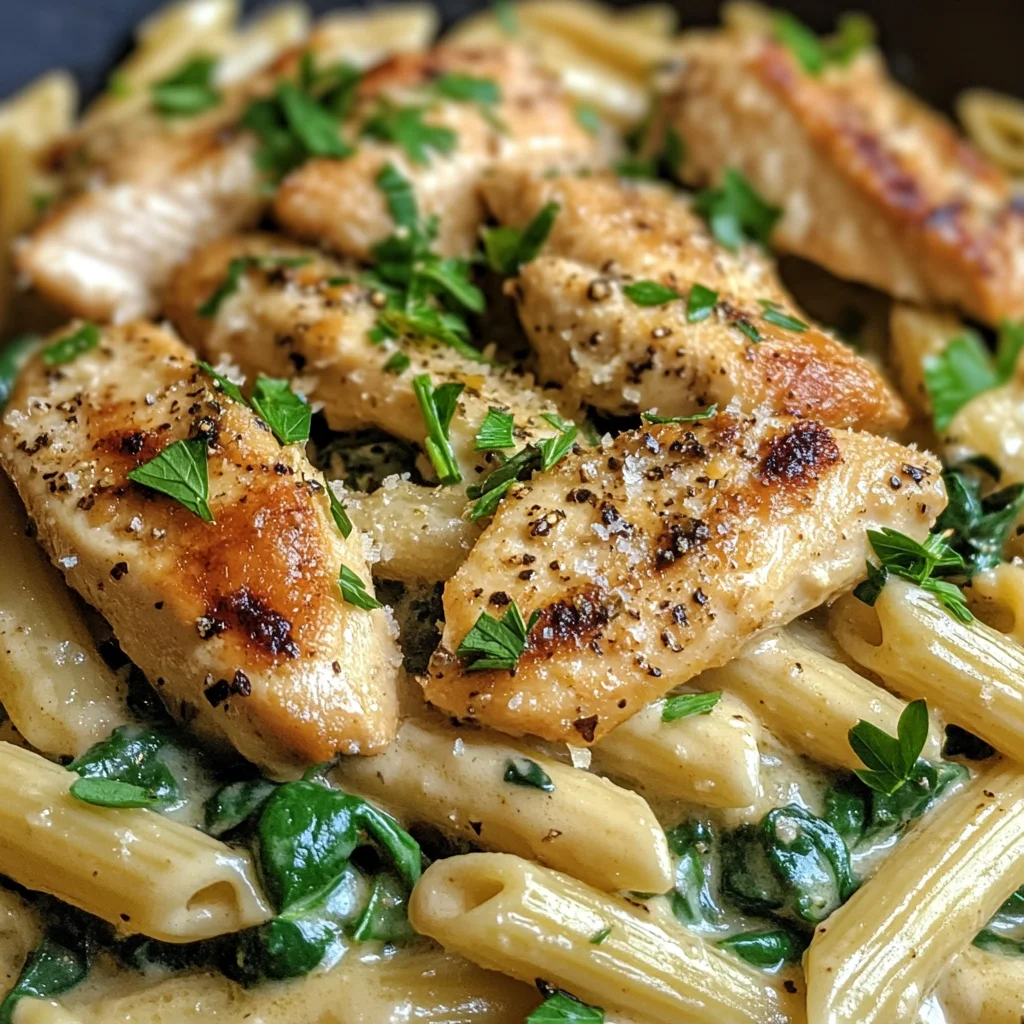 Healthy Garlic Parmesan Chicken Pasta