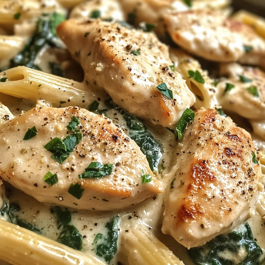 Healthy Garlic Parmesan Chicken Pasta