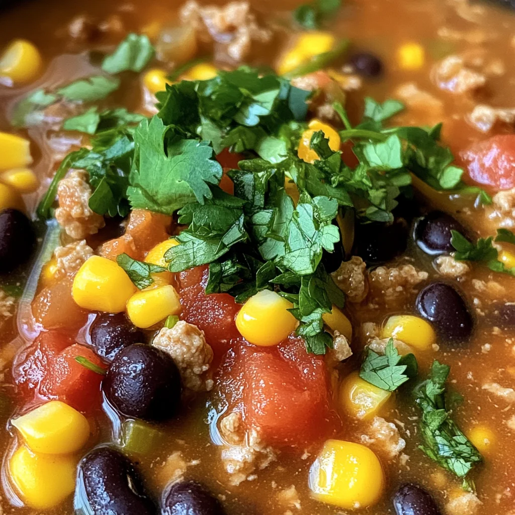 Healthy Ground Chicken Taco Soup