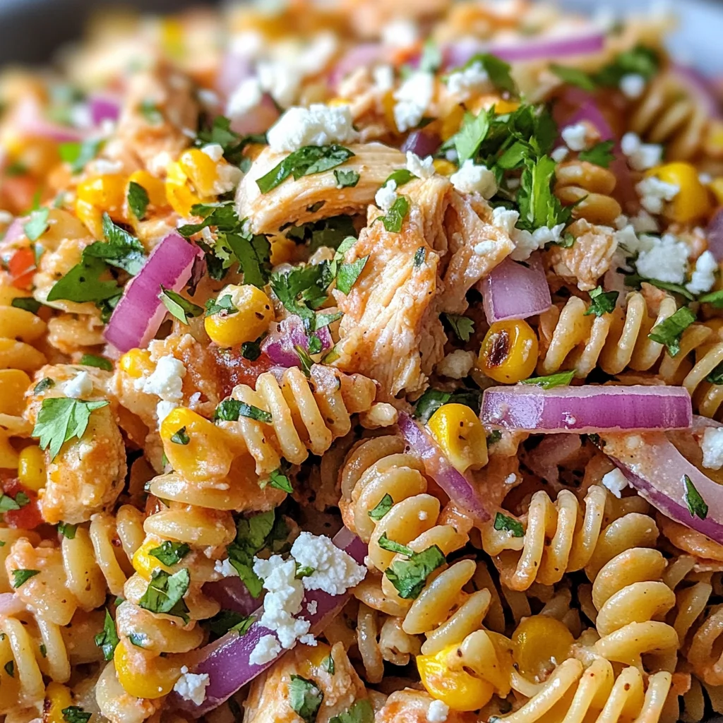 Healthy Street Corn Pasta Salad with High Protein Ingredients