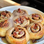 KETO CINNAMON ROLLS WITH MAPLE BACON ICING