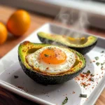 Keto Air Fryer Avocado Baked Egg