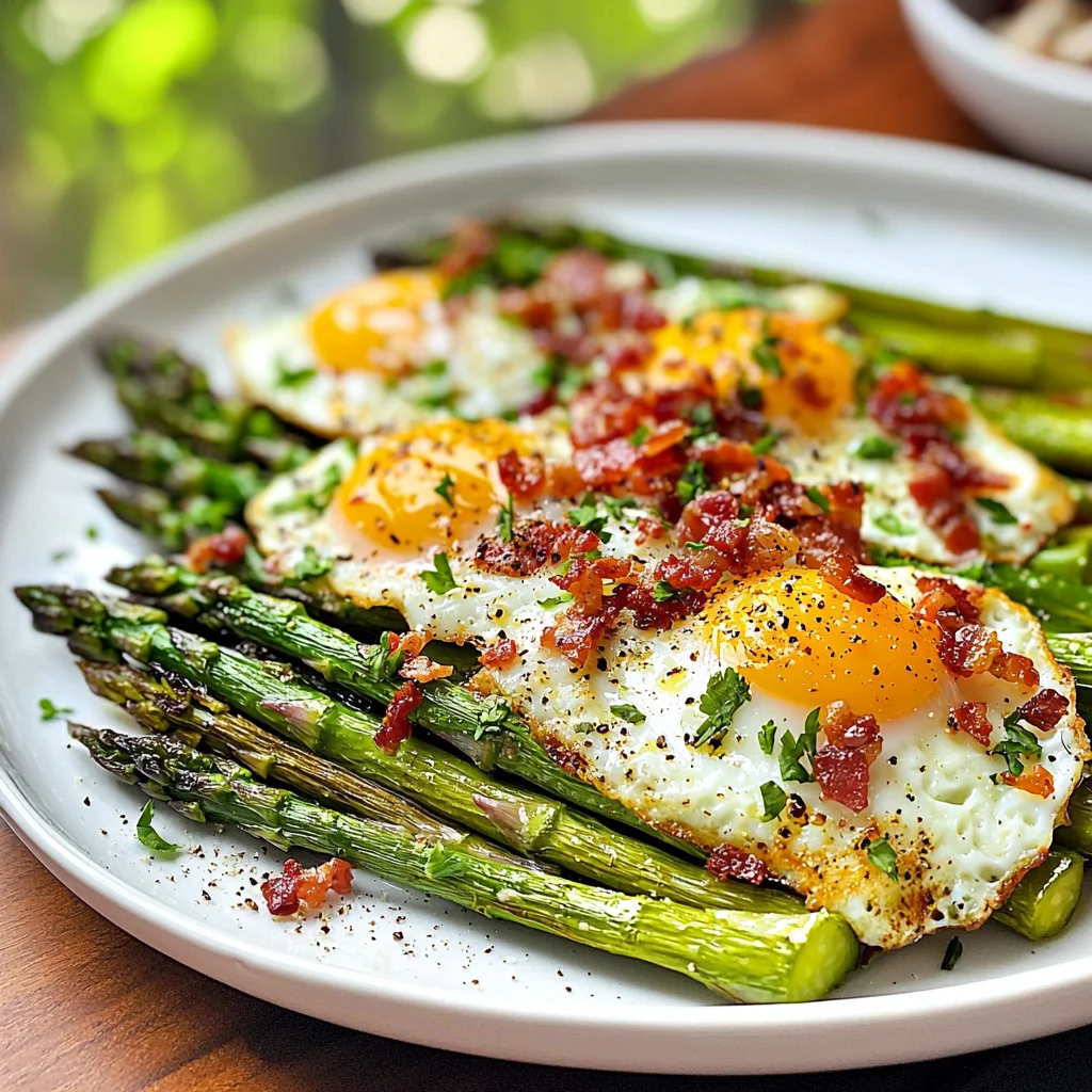 Keto Asparagus and Eggs With Warm Bacon Dressing