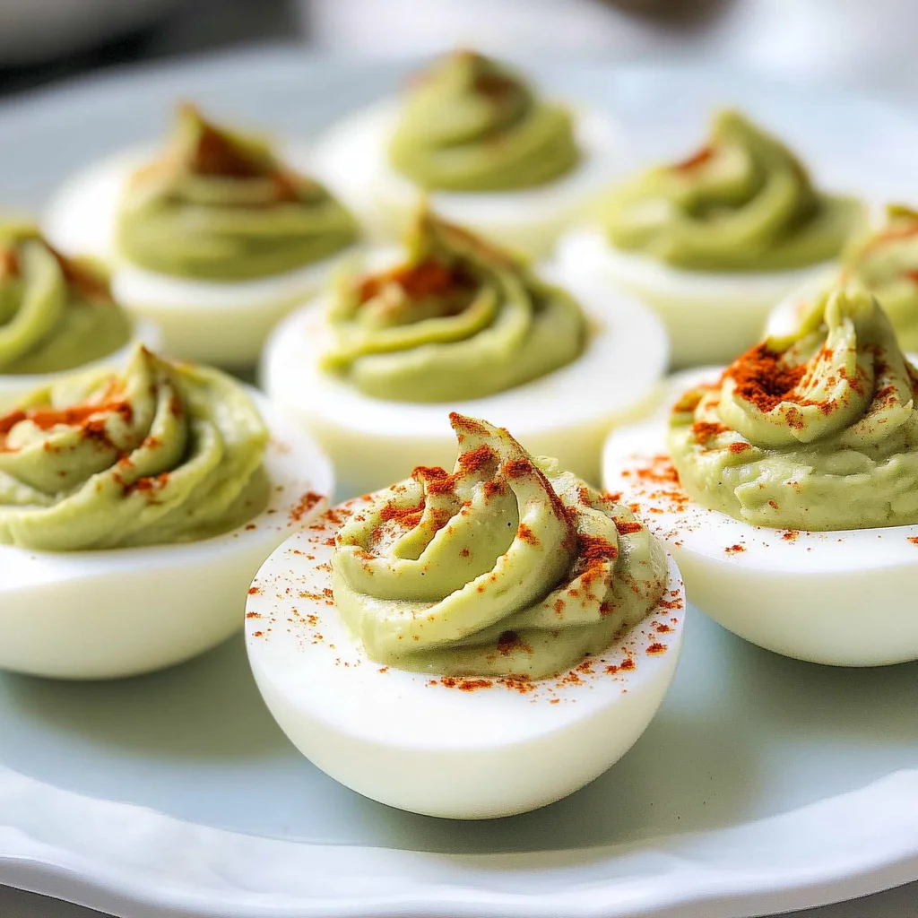 Keto Avocado Deviled Eggs
