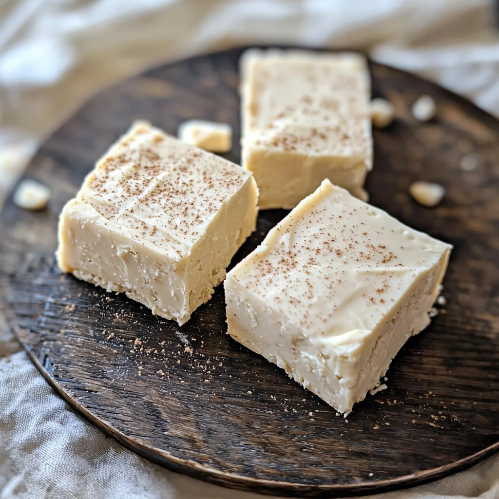 Keto Eggnog Fudge