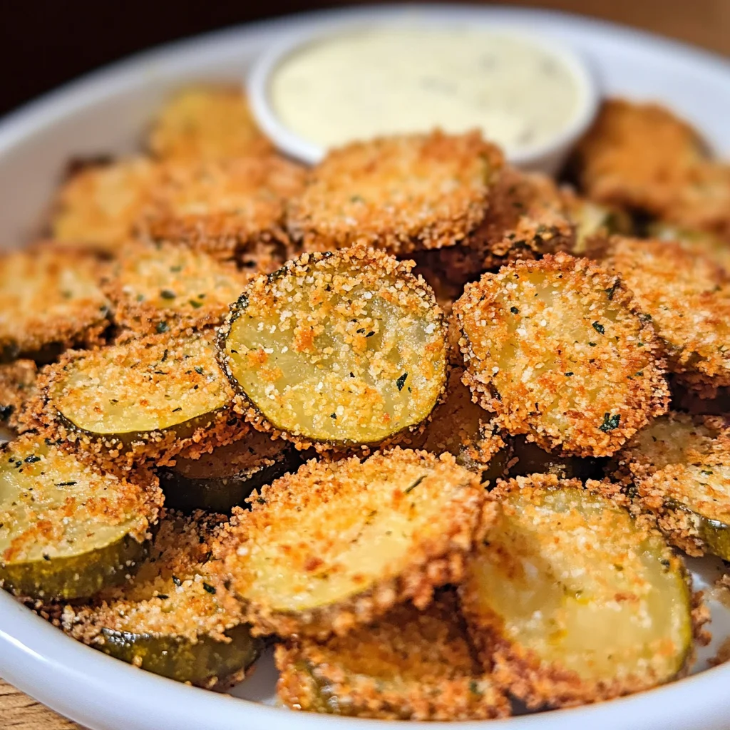 Keto Fried Pickles With Cheese