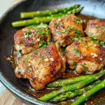 Keto Garlic Butter Chicken Thighs And Asparagus