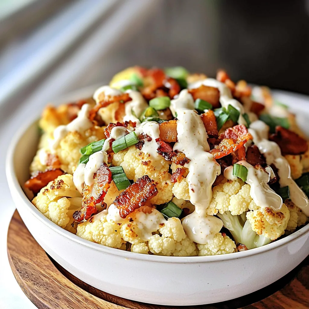 Keto Loaded Cauliflower With Ranch