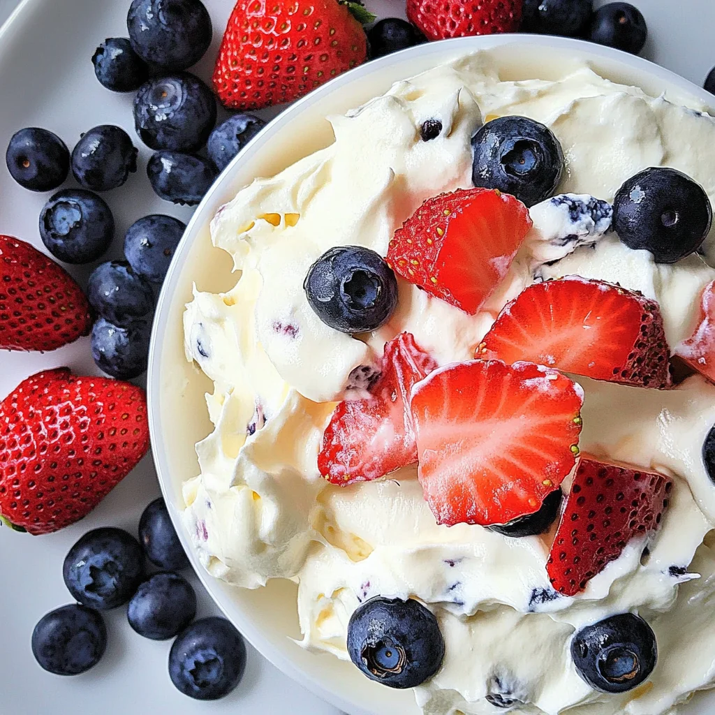 Keto Red White And Blue Cheesecake Salad