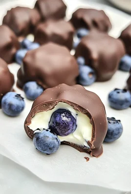 Keto TikTok Chocolate Covered Blueberry Yogurt Bites