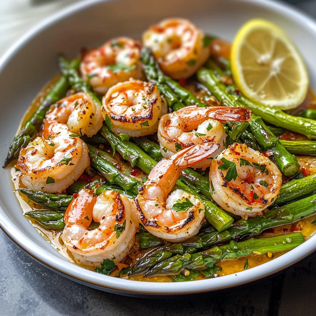 Lemon Garlic Shrimp and Asparagus (20-Minutes)