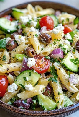 Lemon Herb Mediterranean Pasta Salad