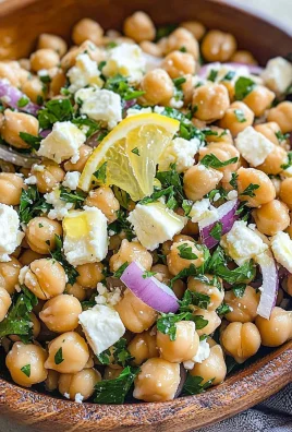 Lemony Chickpea Feta Salad (Gluten Free)
