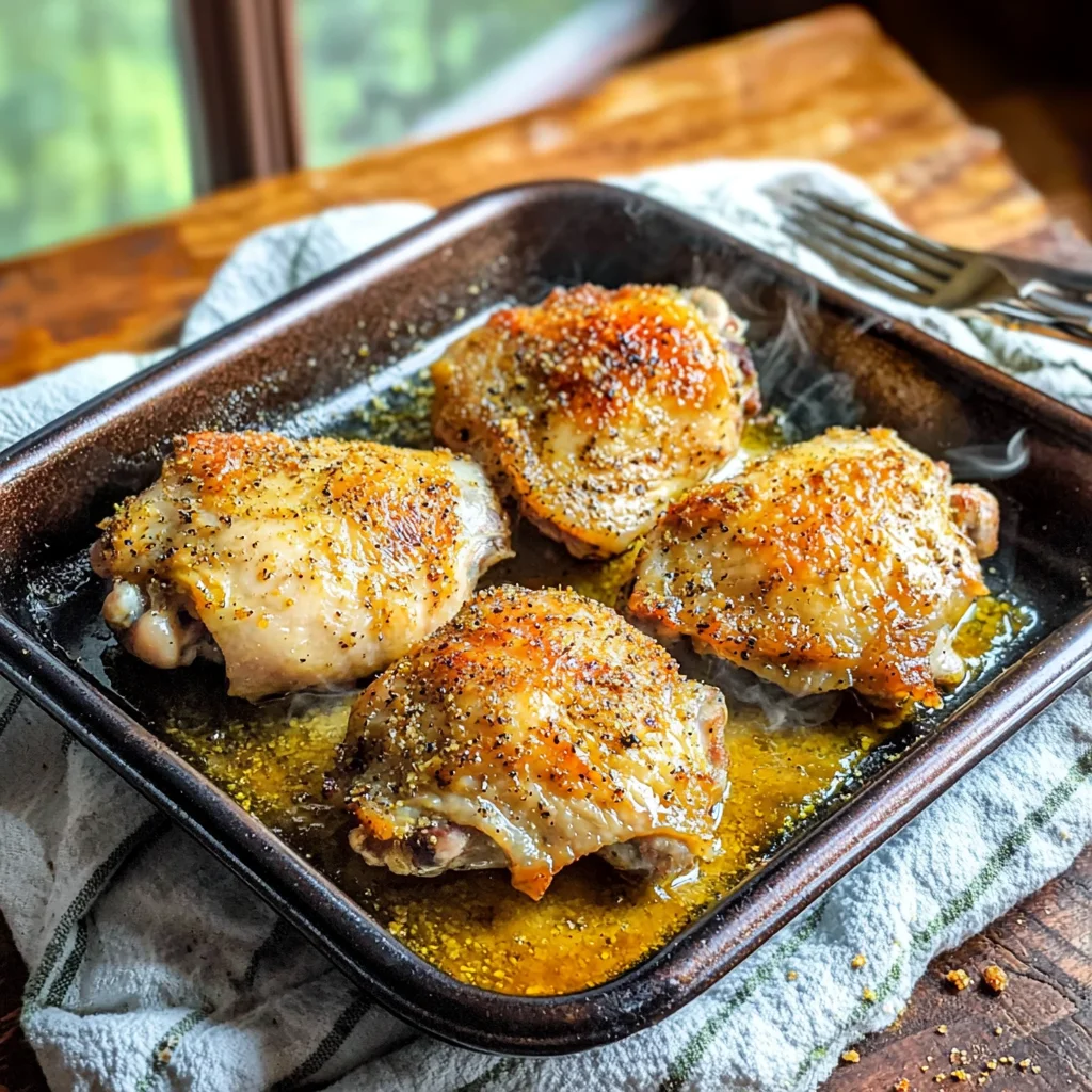Low Carb Oven Baked Chicken Thighs