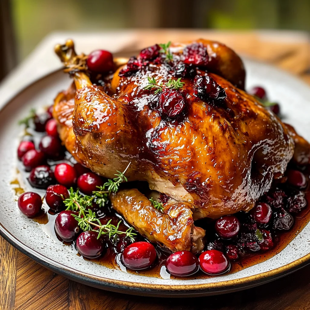 Maple Cranberry Roast Chicken