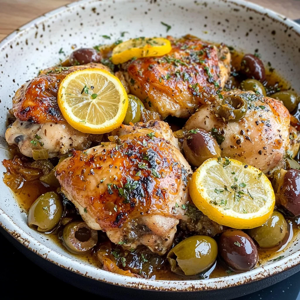 Mediterranean Chicken with Lemons and Olives