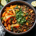 Moroccan Lentil Carrot Salad (Vegan)