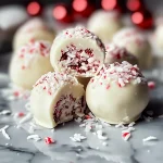 No-Bake Peppermint Bark Snowballs