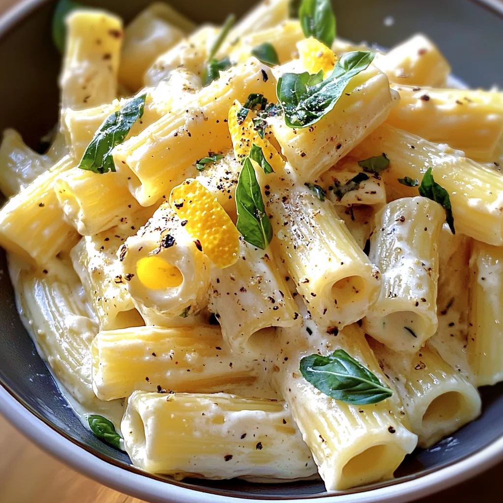 One-Pot Lemon Ricotta Rigatoni