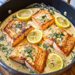 Pan-Seared Salmon in a Creamy Lemon Sauce