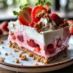 Strawberry Pretzel Ice Cream Cake