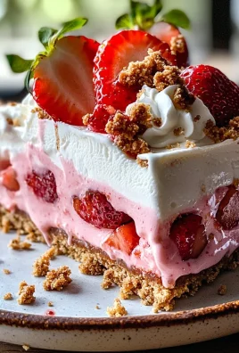 Strawberry Pretzel Ice Cream Cake