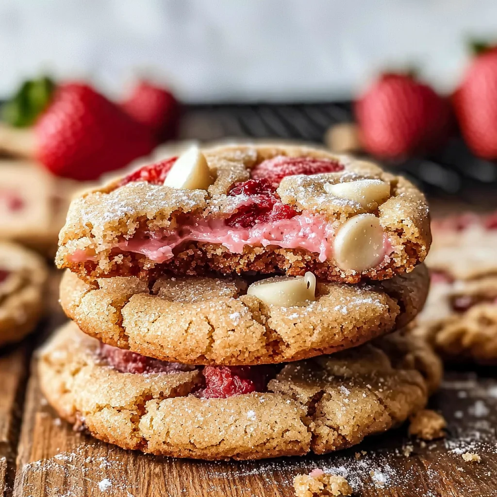 The Best Strawberry Cheesecake Cookies