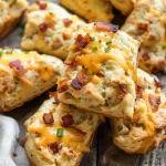 Air Fryer Apple Cheddar Bacon Scones