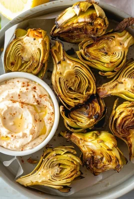 Air Fryer Artichoke Hearts with Garlic Aioli (Keto and Low Carb)