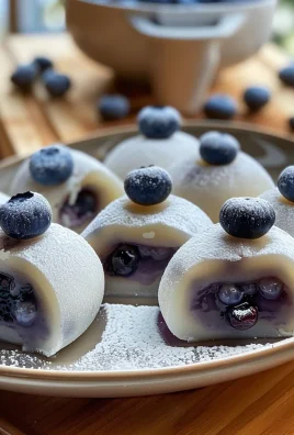 Blueberry Cream Mochi Buns