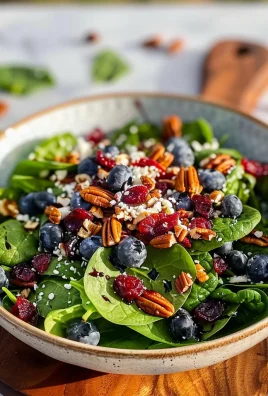 Blueberry Spinach Salad with Honey Balsamic Dressing