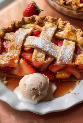 Brown Butter Strawberry Peach Pie
