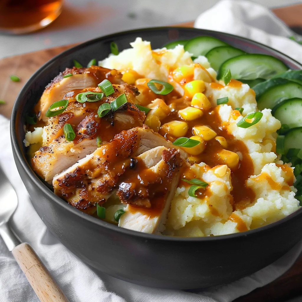 Chicken Mashed Potato Bowls