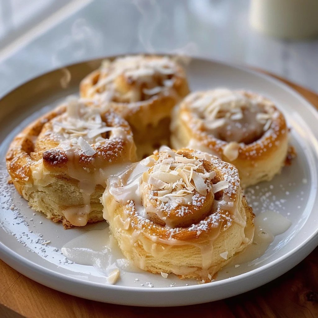 Coconut Cream Cinnamon Rolls