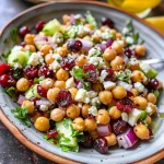 Feta & Cranberry Chickpeas with Lemon Vinaigrette – The Best 10-Minute Zesty Salad