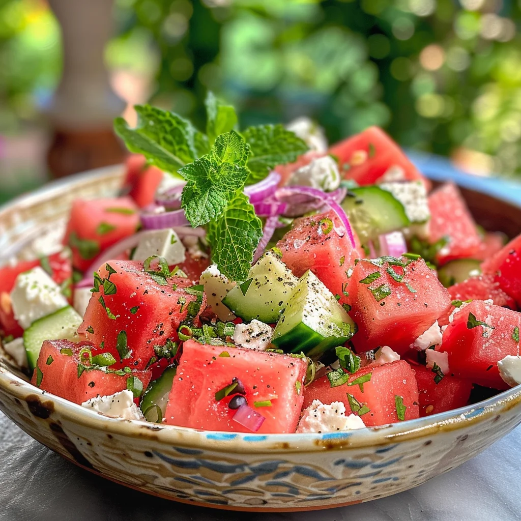 Greek Watermelon Salad image 2