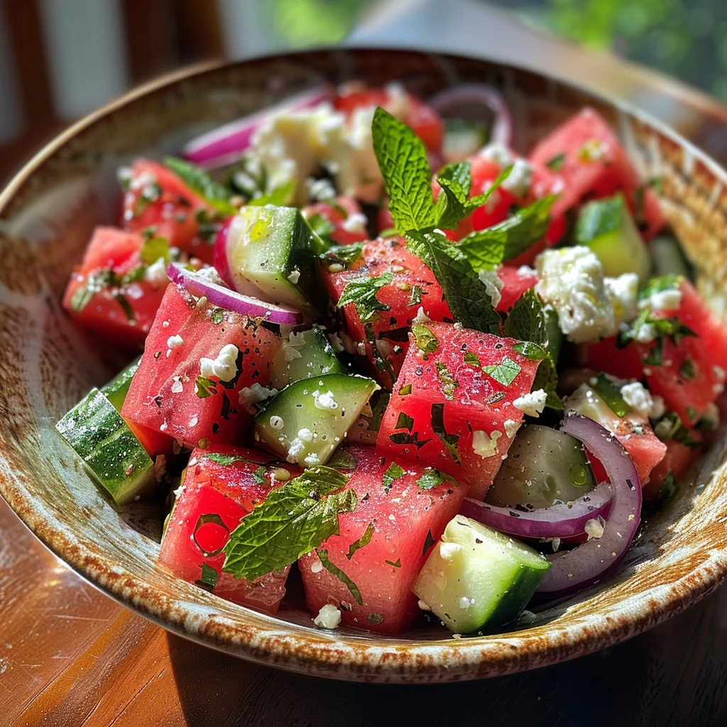 Greek Watermelon Salad image 4