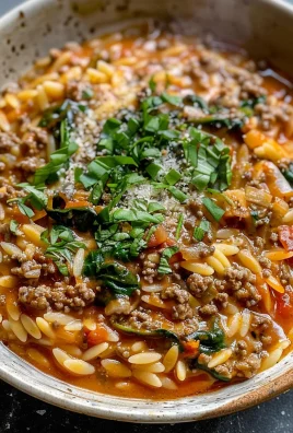 Ground Beef Orzo
