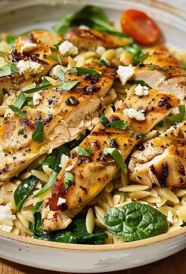 High Protein Mediterranean Chicken Orzo