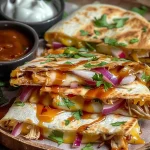 Hot Honey BBQ Chicken Quesadillas