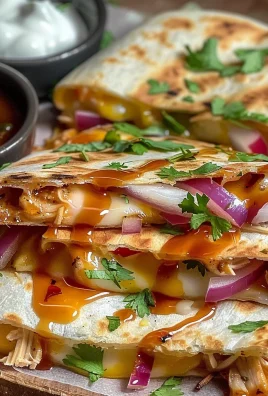 Hot Honey BBQ Chicken Quesadillas