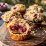 Leftover Cranberry Sauce Coffee Cake Muffins