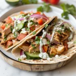 Mediterranean Chicken Pita Tacos