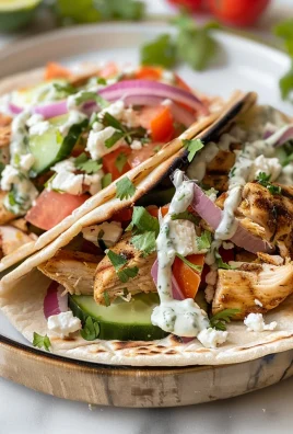 Mediterranean Chicken Pita Tacos