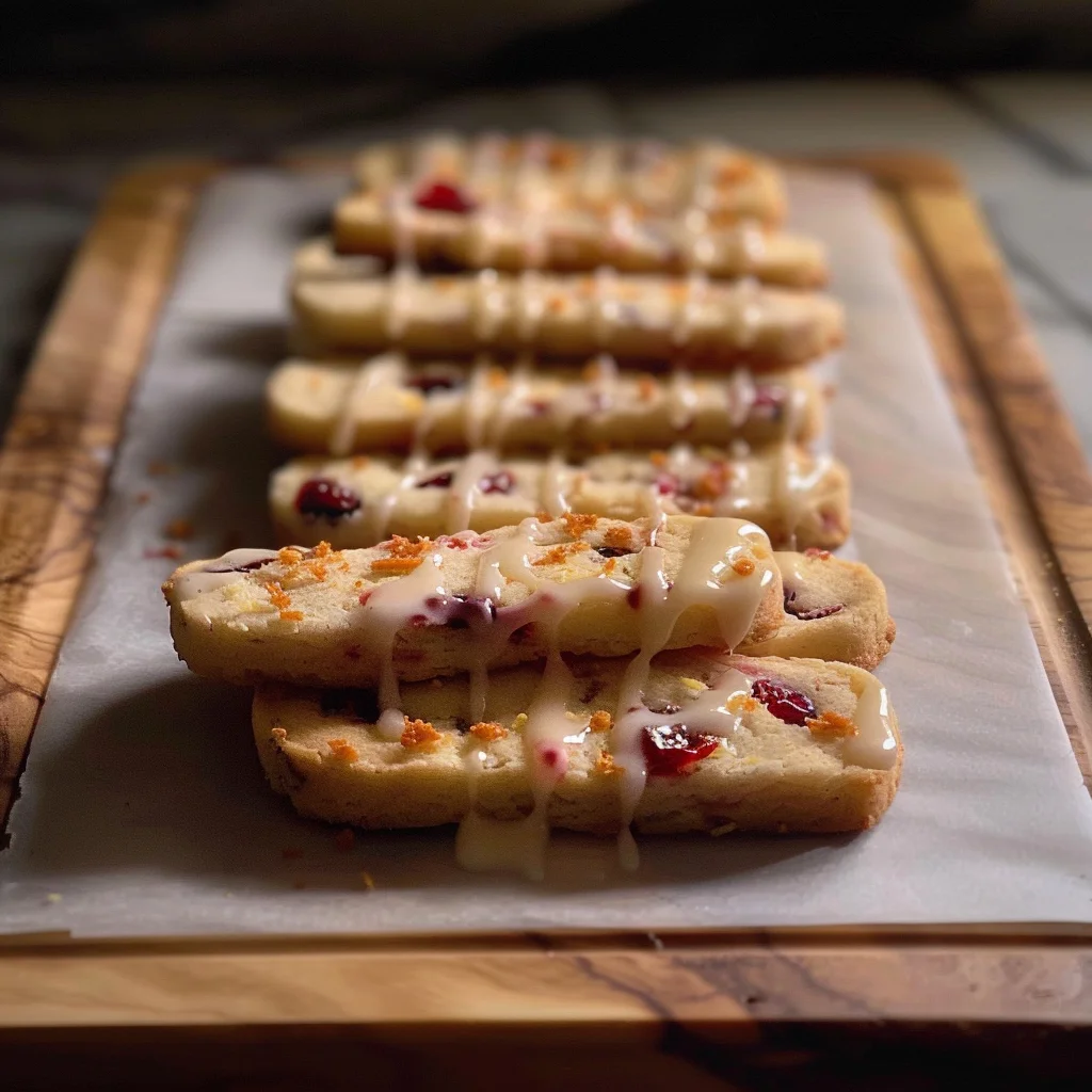 Orange Cranberry Shortbread Cookies