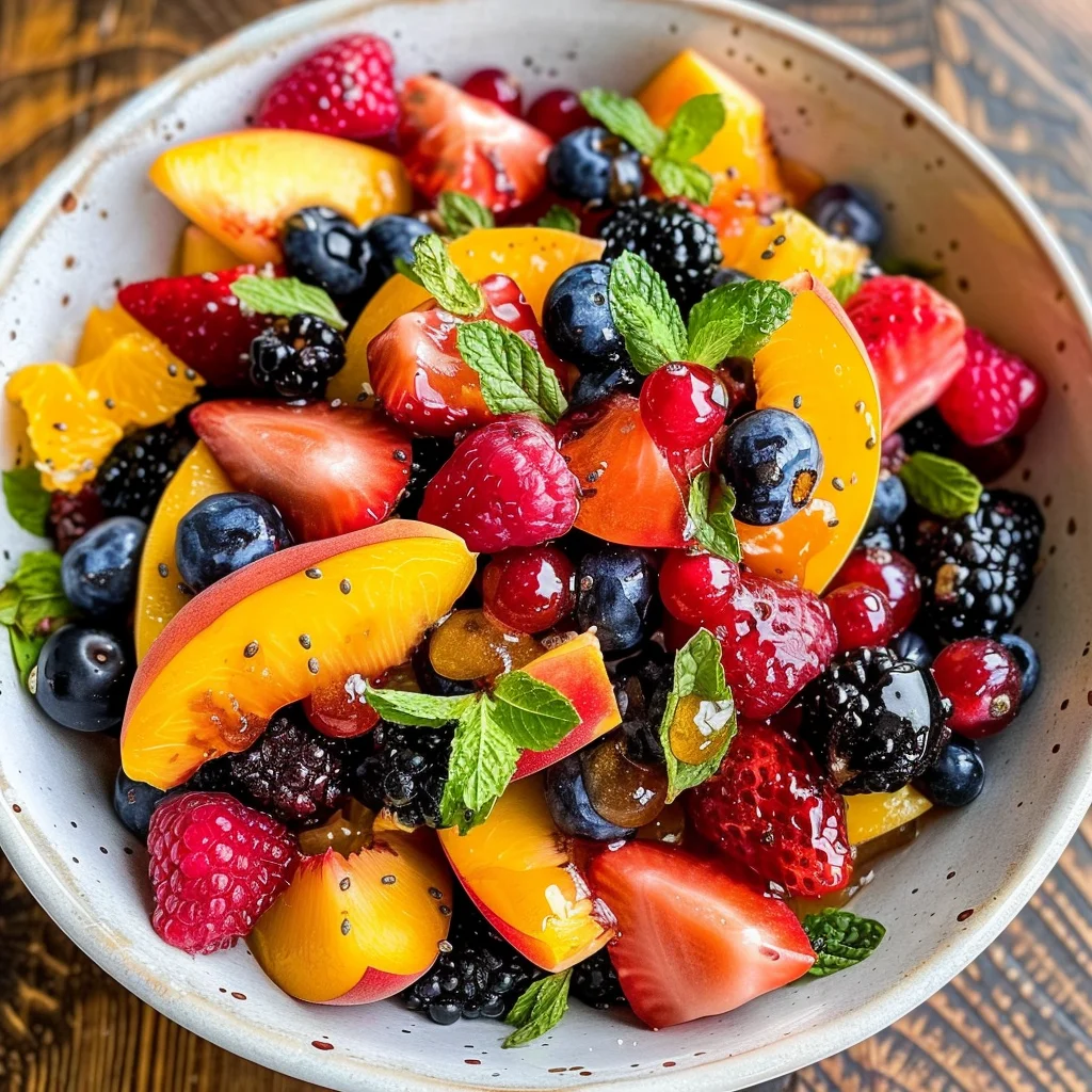 Peach Berry Fruit Salad