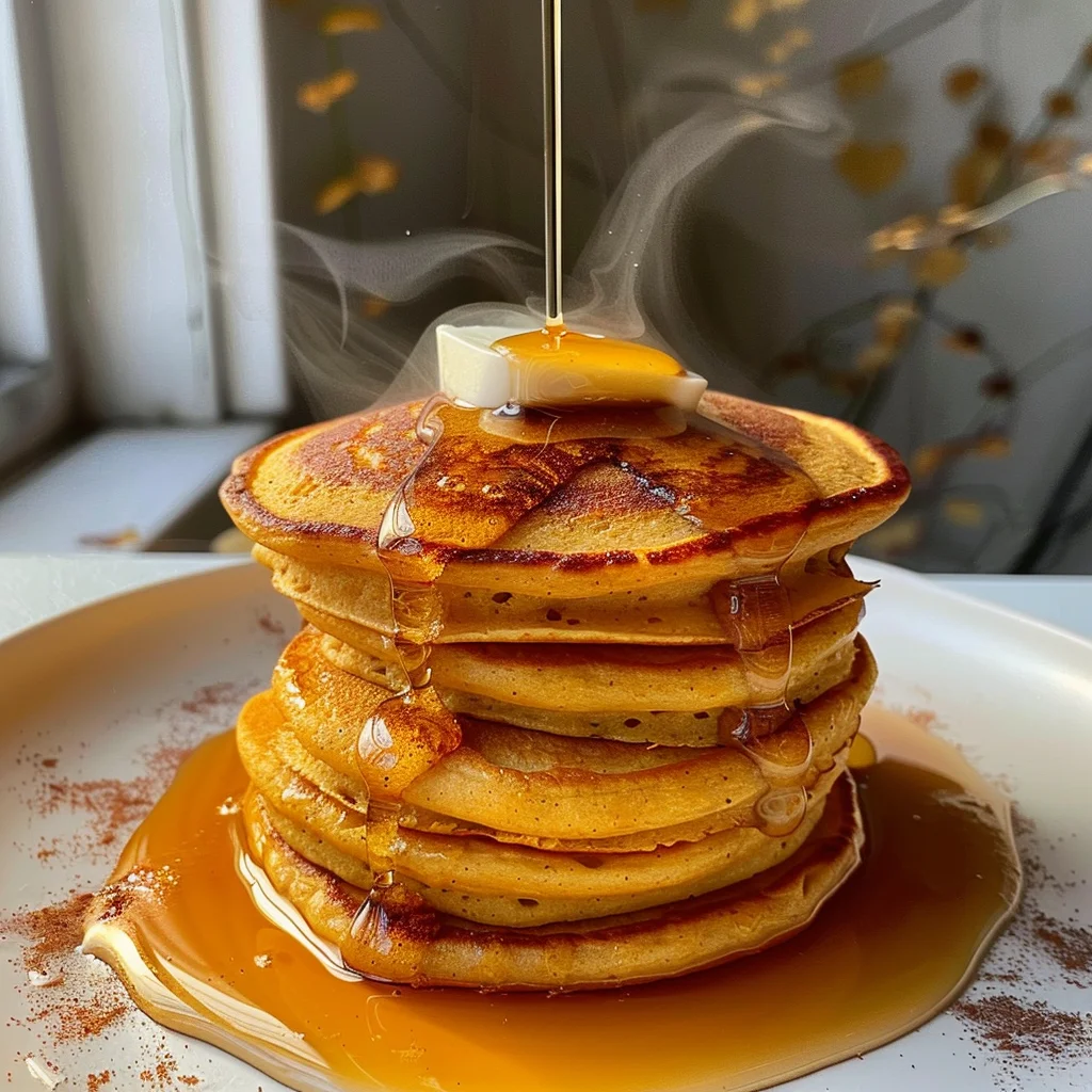 Pumpkin Cottage Cheese Pancakes